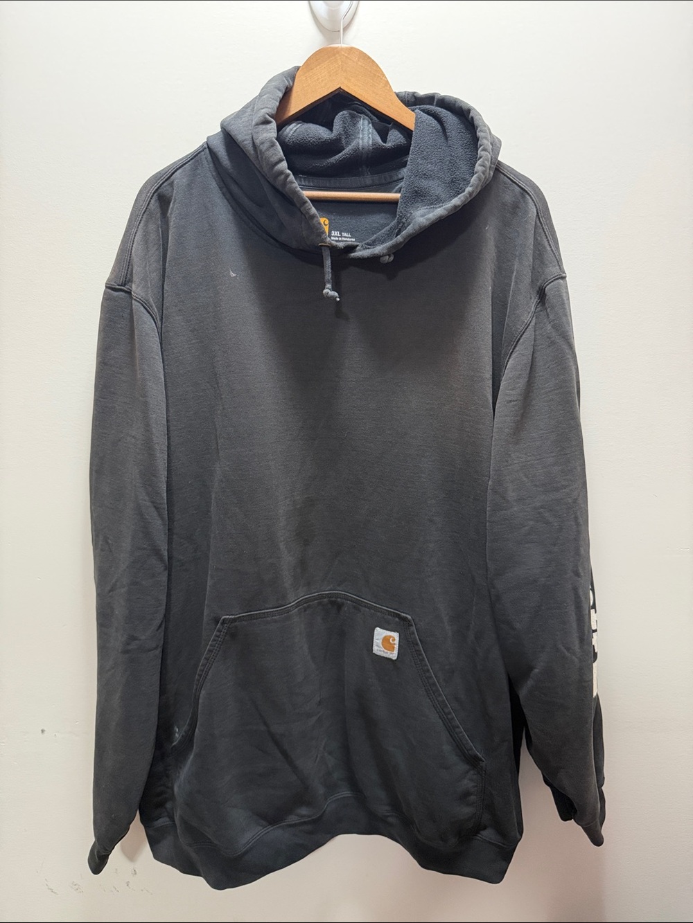 Carhartt Men's Dark Charcoal Pullover Hoodie Size 3XL 34.5x33